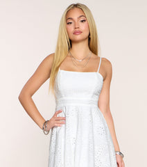 Pretty Vibe Eyelet Skater Dress