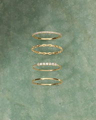 14K Gold Rose Delicate Ring