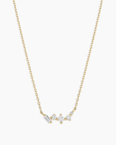 Diamond And White Sapphire Amara Cluster Necklace