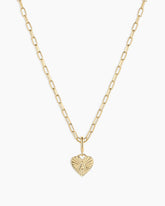 Vintage Heart Alphabet Charm Necklace