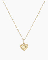 14K Gold Milestone Heart Charm Necklace