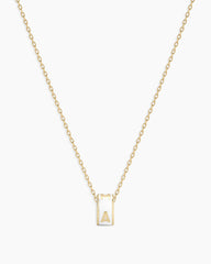 14K Gold Mama Halo Charm Necklace