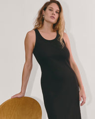The ’90S Rib Dress | Black