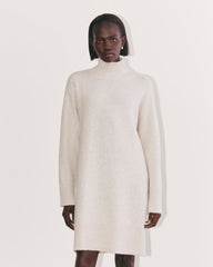 The Sweater Dress In Plush Cotton | Heathered Oat
