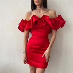 Ella | Women Wedding Guest Ruffle Mini Dress