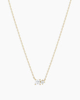 Diamond And White Sapphire Necklace