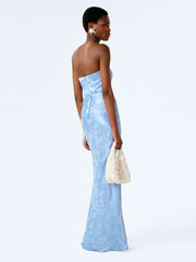 Amdra Jacquard Dress in Vista Blue