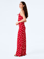 Cecile Dress in Red and Cream Polka Dot
