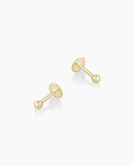 14K Gold Newport Flat Back Studs