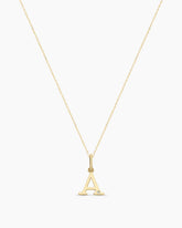 Diamond Vintage Alphabet Charm Necklace