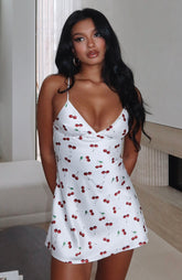 Let'S Get Going Mini Dress Cherry
