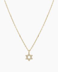 Diamond Star Of David Necklace
