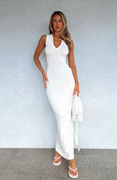 She'S Back Maxi Dress Off White