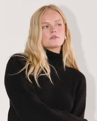 The Sweater Dress In Plush Cotton | Black