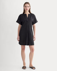 The Popover Dress In Linen | Black