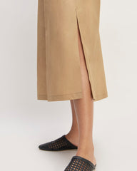 The Supima® High-Neck Riviera Dress | Black / Tiger'S Eye