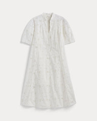The Eyelet Midi Dress | Bone