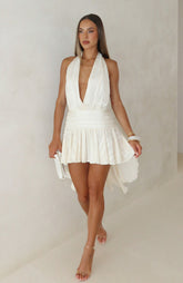 What I'M Searching For Mini Dress Cream