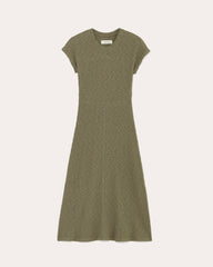 The Rib-Knit Cap-Sleeve Midi Dress | Kalamata