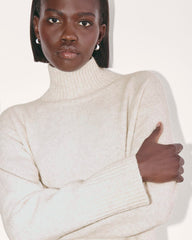 The Sweater Dress In Plush Cotton | Heathered Oat