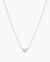 Diamond Pav Mini Heart Necklace