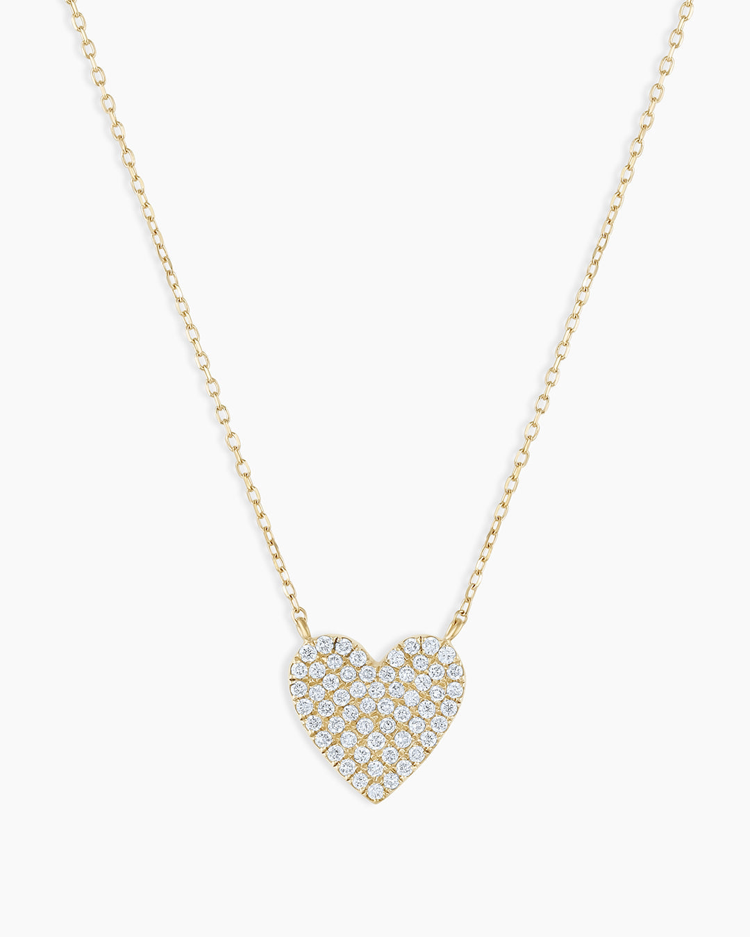 Diamond Pav Heart Necklace