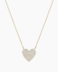Diamond Pav Heart Necklace