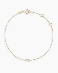 Diamond Pav�� Alphabet Bracelet