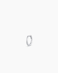 14K White Gold Classic Single Huggie