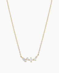 Diamond And White Sapphire Amara Cluster Necklace