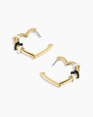 Campbell Heart Bead Hoops