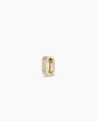 Diamond Checkered Mini Single Huggie