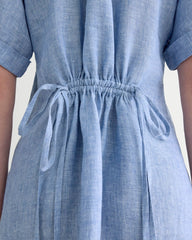 The Popover Dress In Linen | Chambray