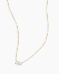 Diamond And White Sapphire Necklace