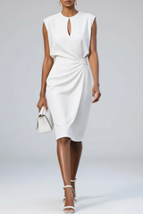Hannah | Women's Tiered Ruffle Midi Sundress Keyhole Neck