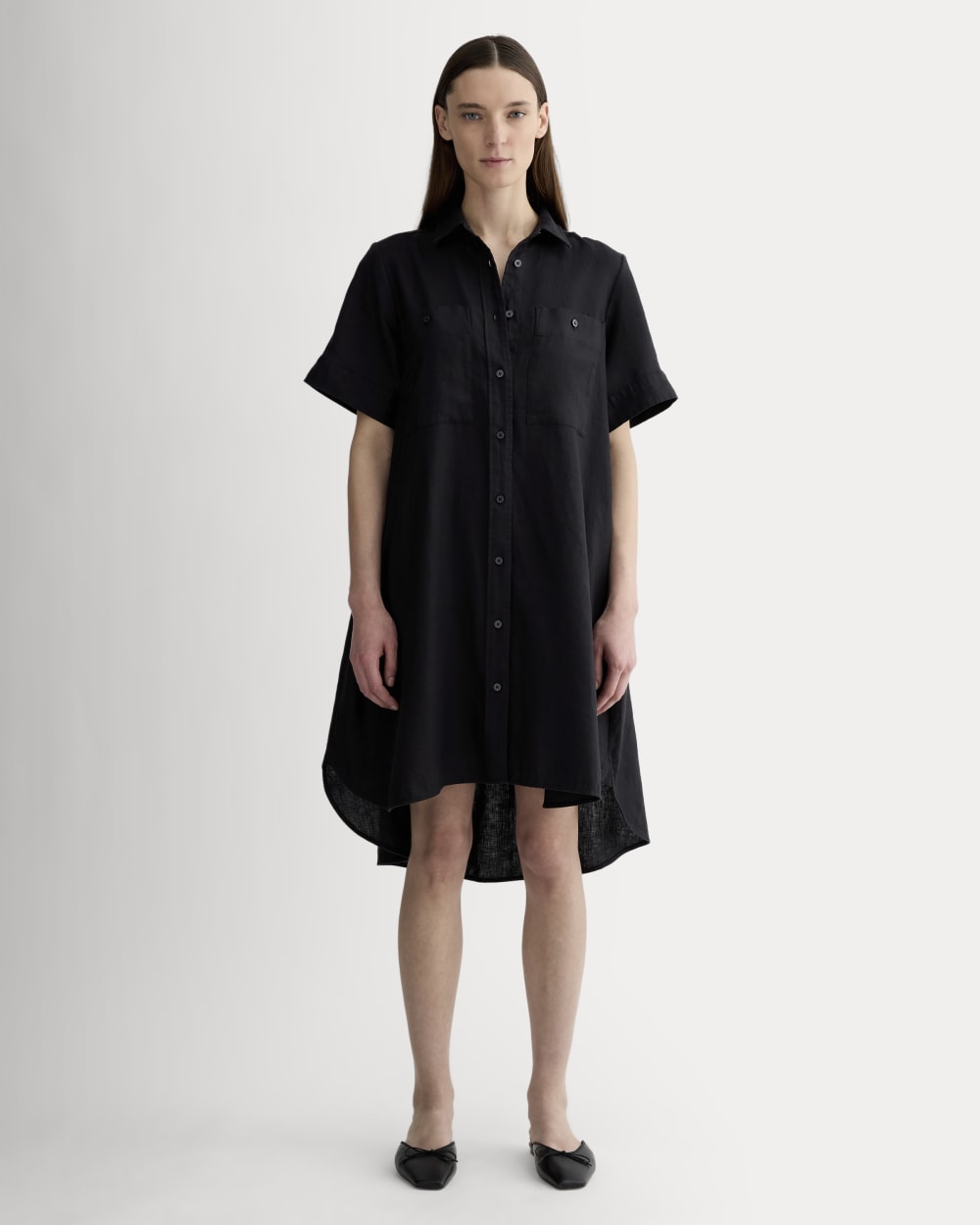 The Daytripper Dress In Linen | Black
