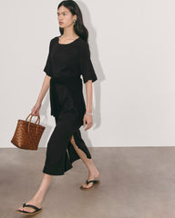 The Relaxed T-Shirt Dress In Buttersoft | Black