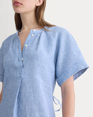 The Popover Dress In Linen | Chambray