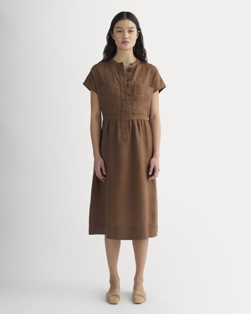 The Craft Dress In Linen | Cedarwood